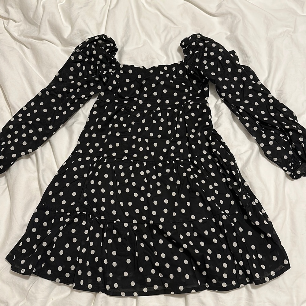 FAITHFULL THE BRAND Net Sustain Morissa Polka-dot Cotton-poplin Mini Dress (S)